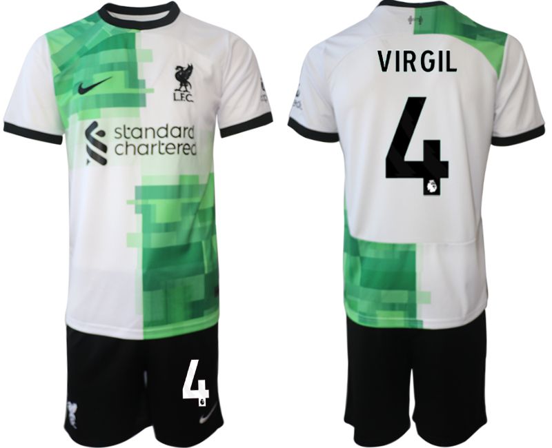 Men 2023-2024 Club Liverpool away white 4 Soccer Jersey